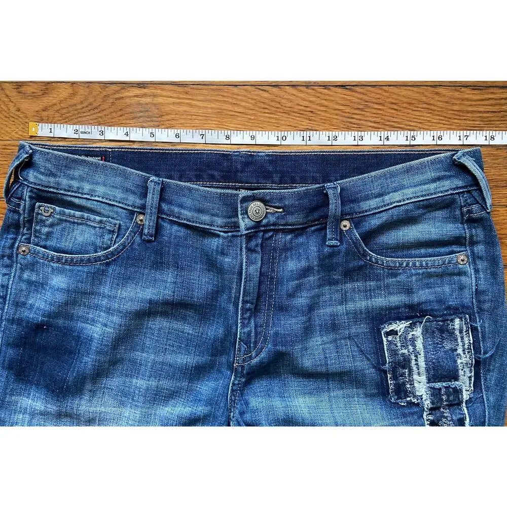 TRUE RELIGION 'Cameron' Slim Boyfriend Jeans sz 30 (actual 35W)